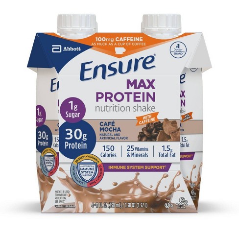 Ensure Max Protein Nutritional Shake - Mocha - 4ct/44 fl oz - image 1 of 4