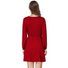 Women's Cross V-Neck Wrap Ruffle Party Mini Dress - 3 of 4