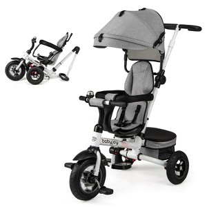 Safstar 5-in-1 Folding Trike for Toddlers 1-5 Years Old w/ Safety Harness Storage - 1 of 4