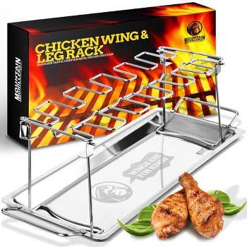 Mountain Grillers Chicken Leg Rack for Grill, Holds Up 12 Legs