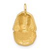 Black Bow Jewelry 14k Yellow Gold Satin and Diamond Cut King Tut Charm - 3 of 4