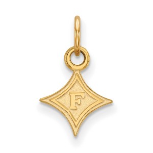 Black Bow Jewelry 14k Yellow Gold Plated Sterling Silver Furman Paladins NCAA Extra Small Pendant - 1 of 2