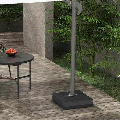 Black Plastic Cantilever Umbrella Base with Wheels