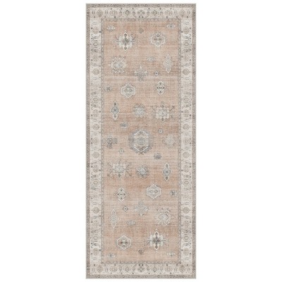 Abynow Vintage Floral Farmhouse Indoor Washable Area Rug