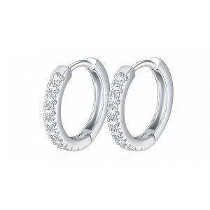 Small Huggie Hoop Earrings for Women 14kt Gold Plated CZ Body Jewelry by Ginger Lyne Collection - 1 of 4