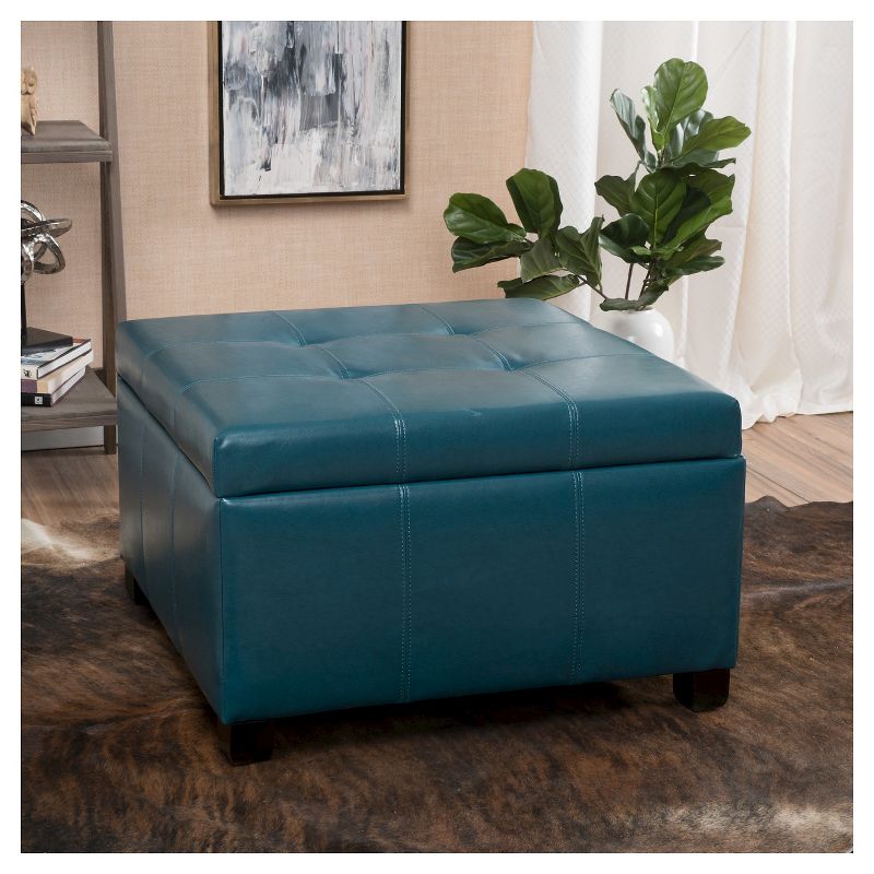 Cortez Faux Leather Storage Ottoman - Christopher Knight Home, 4 of 8