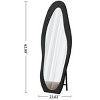 SEVOBAL Full Length Mirror 63" x 24" Flannel Wrapped Wooden Frame Irregular Wavy Design for Bedroom Living Room, Black, 63"*24"*3.34" - 2 of 4