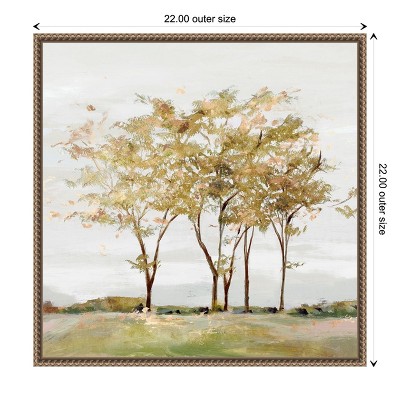 Golden Acre Wood Trees Framed Canvas Wall Art 22 x 22-in.