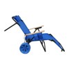 PAGED Folding Camping Chairs Chaise Lounge Chairs for Adults with Wheels 5 Level Adjustable Backrestfor Camping, Garden, Balcony, Patio - 2 of 4