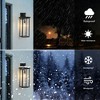 20" Set of 2 Modern Outdoor Wall Lanterns ¨C Black Metal & Clear Glass, Weatherproof, E26 Bulb Compatible (No Bulbs) - 4 of 4
