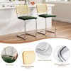 NicBex Set of 2 PU Leather Bar Stools,Counter Height Bar Stools with Rattan Back,Armless Bar Chairs for Kitchen Island,Dining Room,Home Bar - 4 of 4