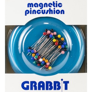 Grabbit Magnetic Pincushion W/50 Pins-Teal - 1 of 2