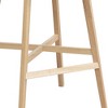 Resenkos Counter Bar Stools, Counter Stool,Wooden Bar Chairs Set of 2, Counter Height Stool with Backrest and Footrest,Oak Brown - 3 of 4
