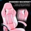 Ergonomic Gaming Chair with Massage Lumbar Cushion, Thickened Seat, Adjustable Recline & Footrest, Easy Assembly-Cuddlewood - 2 of 4