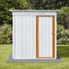 GDFStudio Frederica Modern Outdoor Metal Storage Shed, Lockable Door Tool Shed - 2 of 4