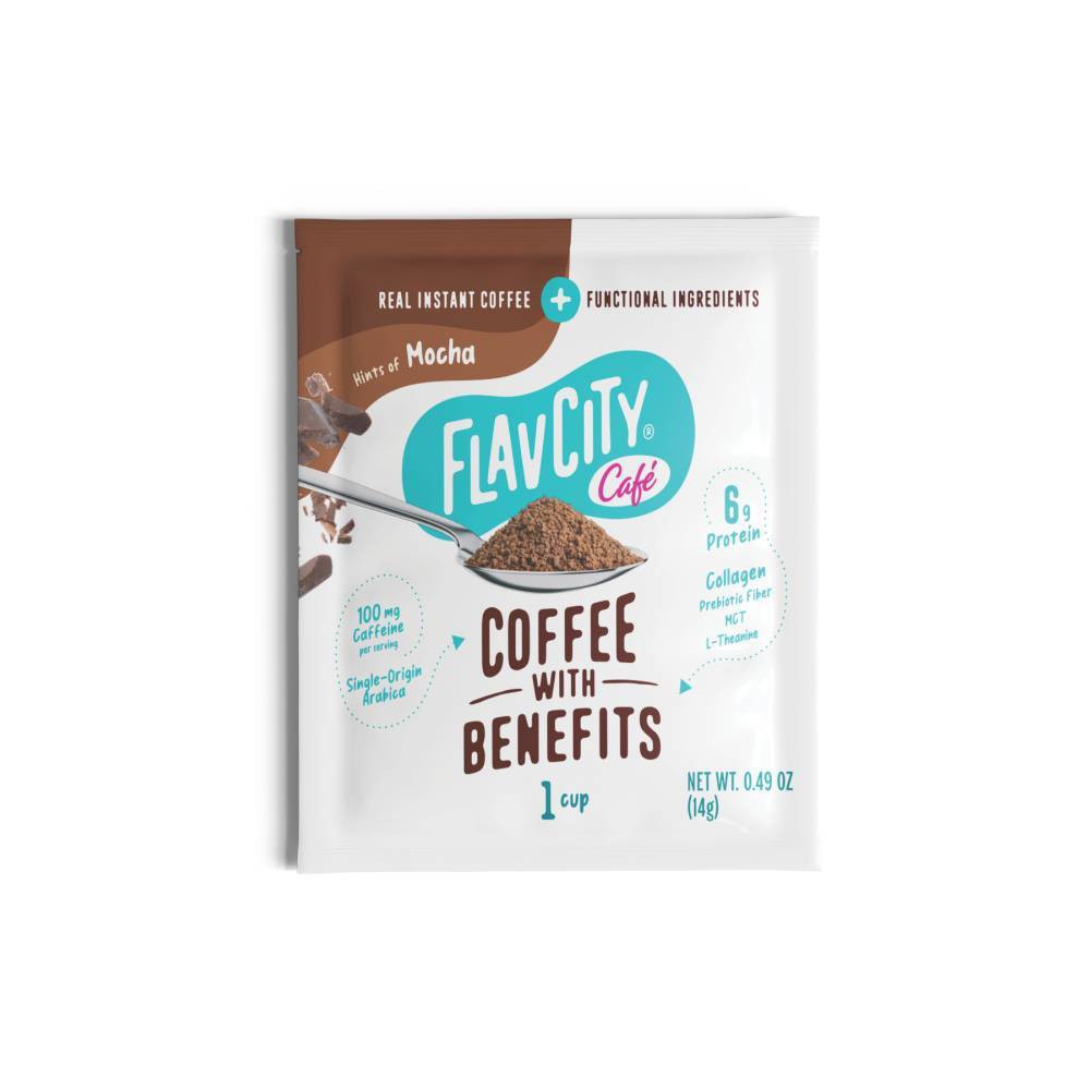 FlavCity Cafe Medium Roast Mocha Single Serve Instant Coffee - 0.49oz