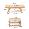 Christopher Knight Home Sedona Outdoor Acacia Wood Loveseat and Coffee Table Set with Cushion - 4 of 4
