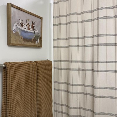 Woven Modern Plaid Shower Curtain Ivory - Threshold™ : Target