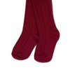 Leveret Girls Classic Solid Color Cable Knit Tights - 2 of 2