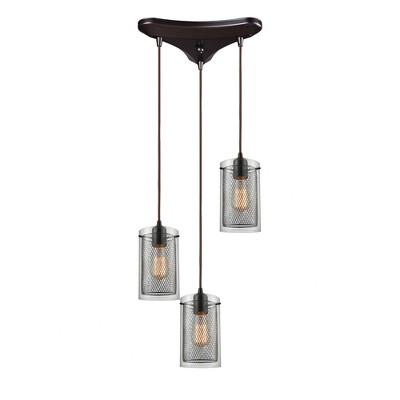 Elk Home Brant 3 - Light Pendant in  Oil Rubbed Bronze
