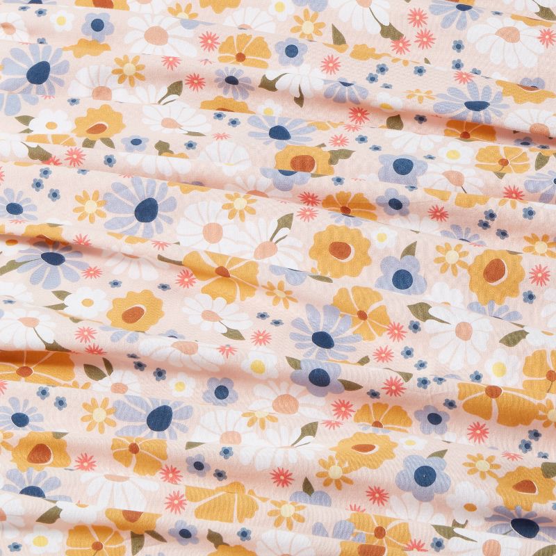 Vintage Floral Print Cotton Kids' Sheet Set - Pillowfort™, 3 of 6