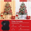 Home 3ft Christmas Tree Pre-Lit Artificial Christmas Tree with Snowflake Base, Flocked Snow 78 Warm White Lights 8 Lighting Modes, Xmas Holiday Decor - 3 of 4