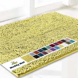 Muddy Mat Highly Absorbent  Soft Chenille Door Mat and Pet Rug Non Slip Thick Washable Area and Bath Mat for Indoor and Outdoor - 1 of 2