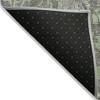 Artichoke Green Gray And Taupe Floral Washable Indoor Outdoor Area Rug - 4 of 4