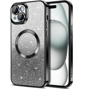 Entronix [Magnetic] Case Compatible with iPhone 15 Plus - [Clear Back] Luxury Glossy Cover - 1 of 4