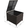 Outdoor Storage Box with 2 Wheels & Handle- UV Resistant Flip-Top PE Rattan Waterproof Deck Box,80 Gallon,Storage Bin for Patio,Gardening Tools - 2 of 4