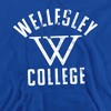 Wellesley College Official Blue Logo Adult Pull-Over Hoodie - 2 of 4