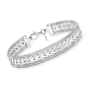 Ross-Simons Italian Sterling Silver Heart-Motif Bracelet - 1 of 4