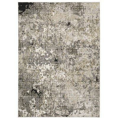Oriental Weavers Nebulous 091D9 Grey/ Ivory Indoor Area Rug - 5'3" x 7'6"