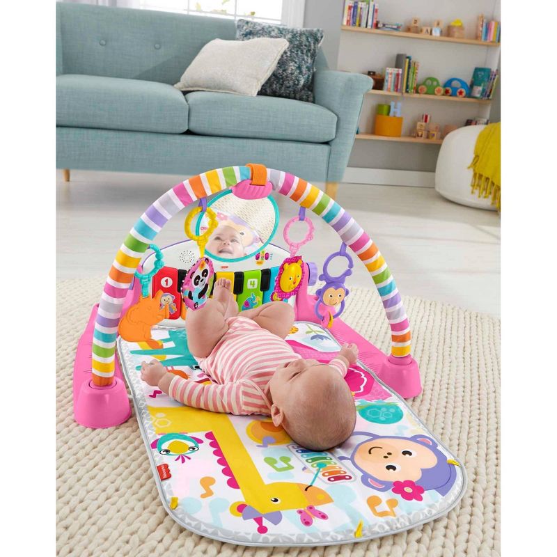 Fisher-Price Deluxe Kick & Play Piano Gym Playmat - Pink, 3 of 11