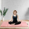 BestMassage Folding 4-Panel Mat Gymnastics Mat PU Leather Tumbling Mat with Carrying Handles - 2 of 4