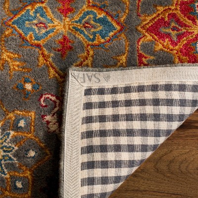 Elegant Blue Hand-Tufted Wool Rectangular Rug 3' x 5'