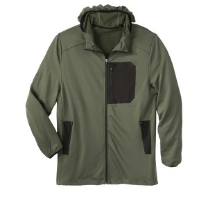 KingSize Men's Big & Tall Performance Grid Zip-Up Hoodie - 1 of 4