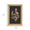 HomeRoots 21" X 14" Gold And Black Flower Bouquet Wood Framed Art - 3 of 4