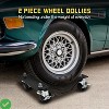 Heavy-Duty Steel Car Wheel Dolly Set of 2/4 4000lbs/8000LBS Capacity Anti-Skid Tire Skates with 360° Swivel Casters - 4 of 4