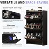 Shoe Storage Cabinet With 3 Flip Drawers, Narrow Shoe Rack Cabinet With Anti-tip Device, Adjustable Removable Inside Shelf, For Hallway Entryway - 2 of 4