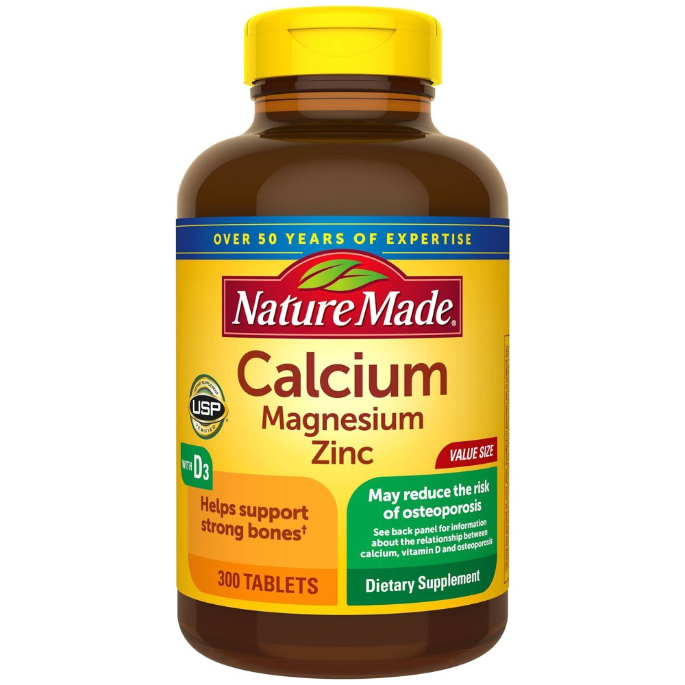 Photos - Vitamins & Minerals Nature Made Magnesium and Zinc with Vitamin D3, Calcium Supplement for Bon