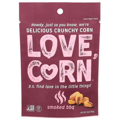 Love Corn, Crunchy Corn, Smoked BBQ, 1.6 oz