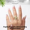 Angelica Baguette Statement Ring for Women Gold Plated Baguette Cz Ginger Lyne Collection - 4 of 4