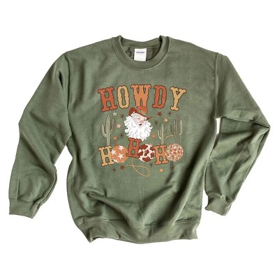 Simply Sage Market Women's Graphic Sweatshirt Western Santa Ho Ho Ho
