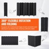 VEVOR 8 Panel Room Divider, Hand-Woven Folding Privacy Screens with Hinges, Portable and Freestanding Partition Room Dividers and Wall Divider,Black - 4 of 4