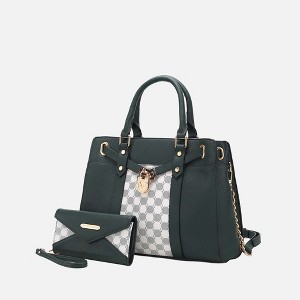 MKF Collection Christine Circular Print Vegan Leather Satchel Bag for Women with Matching Wallet by Mia K - 1 of 4