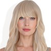 Alilang Long White Blonde Synthetic Wig with Bangs Natural Long Wavy Cosplay Wigs Daily Use - 4 of 4