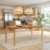 LuxenHome Oak Veneer MDF Wood 6-Person Rectangle Dining Table with Rubberwood Legs Brown - 2 of 4