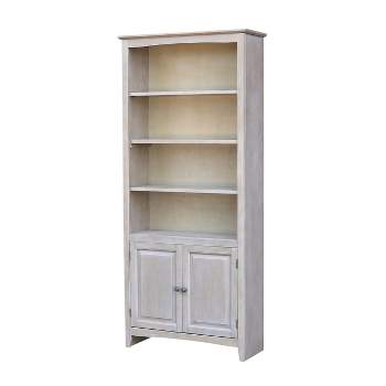 72" Shaker Bookcase with Two Lower Doors - International Concepts