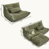 Modular Sectional Sofa, L-Shaped Bean Bag Couch, Oversized Fireside Chair Bean Bag Sofa & Loveseat with Ottoman (Single Sofa + Loveseat with Ottoman) - 2 of 4